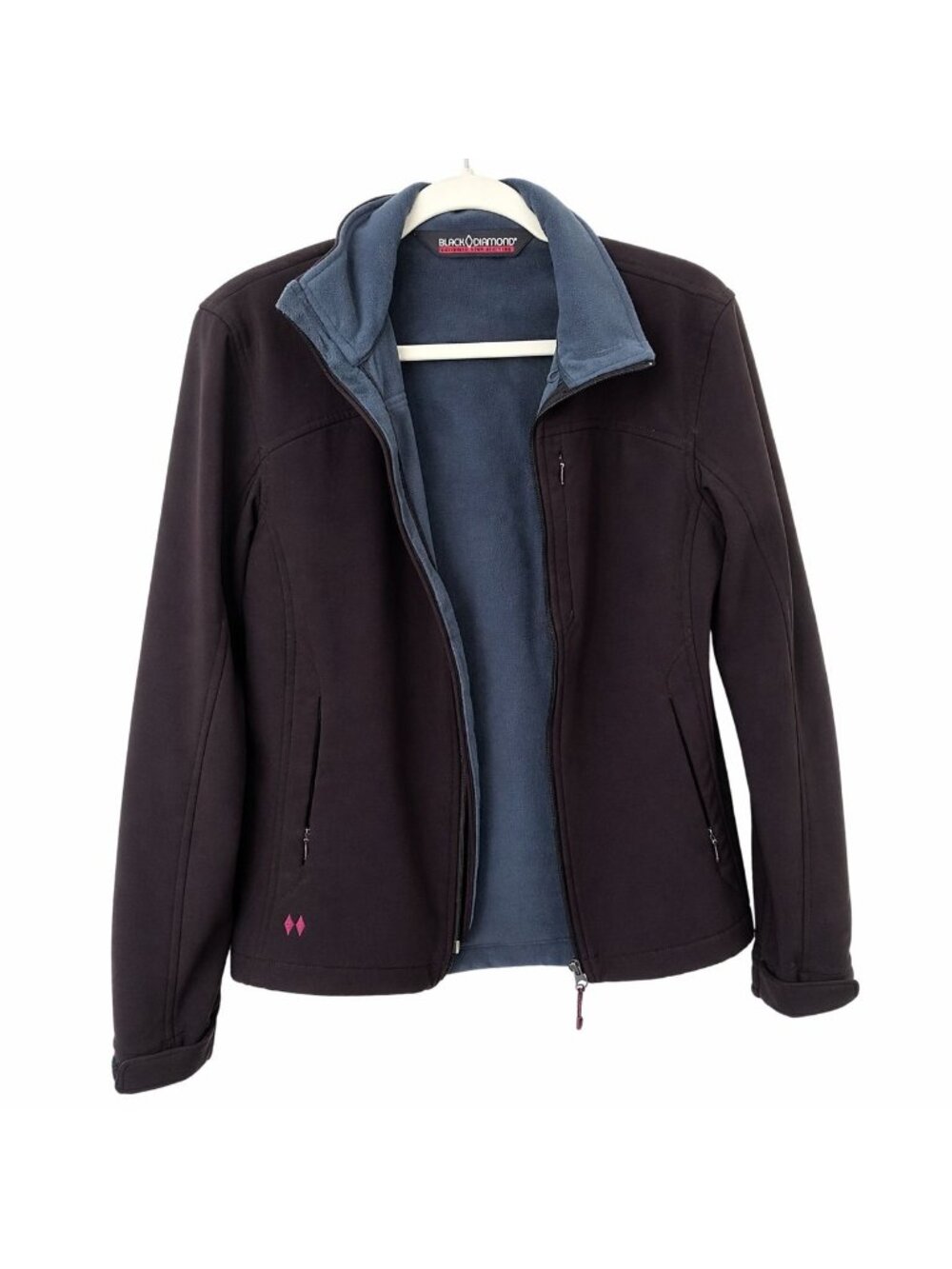 Black Diamond Double Diamond Womens Ski Jacket Black Fleece Lined Size Medium